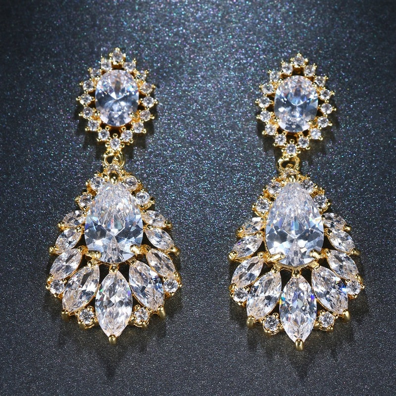 Ошатні сережки з камінням "Марго", фото 1