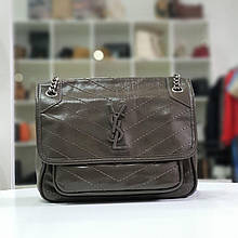 Жіноча модна шкіряна сумка Yves Saint Laurent Niki 22 см (Ів Сен Лоран)