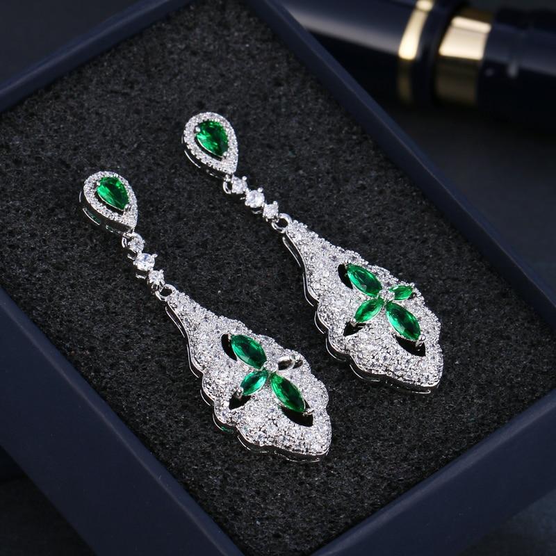 Вечірні сережки з великими каменями, фото 1