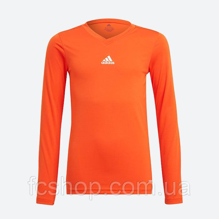 Компресійний дитячий реглан Adidas Team Base Tee GN7511, Жовтогарячий, Розмір (EU) — 140 cm