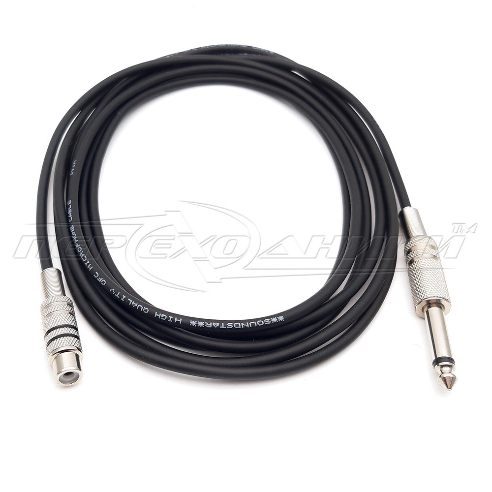 Кабель jack 6.3 mm to 1RCA (мама) метал ( гарна якість + ), у екрані