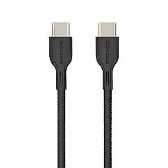 Кабель Promate PowerBeam-CC USB Type-C/USB Type-C 60W PD 1.2 м Black (powerbeam-cc.black)