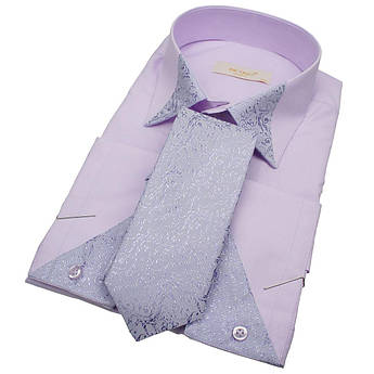 Чоловіча сорочка Betibo G-lilac01бузкового кольору