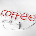 Неонова вивіска "COFFEE" RED (з контролером), фото 2