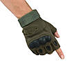 Тактичні рукавички з відкритими пальцями (S-XL) OAKLEY / Безпалі рукавиці Зелений L, фото 6