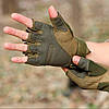 Тактичні рукавички з відкритими пальцями (S-XL) OAKLEY / Безпалі рукавиці Зелений XL, фото 3