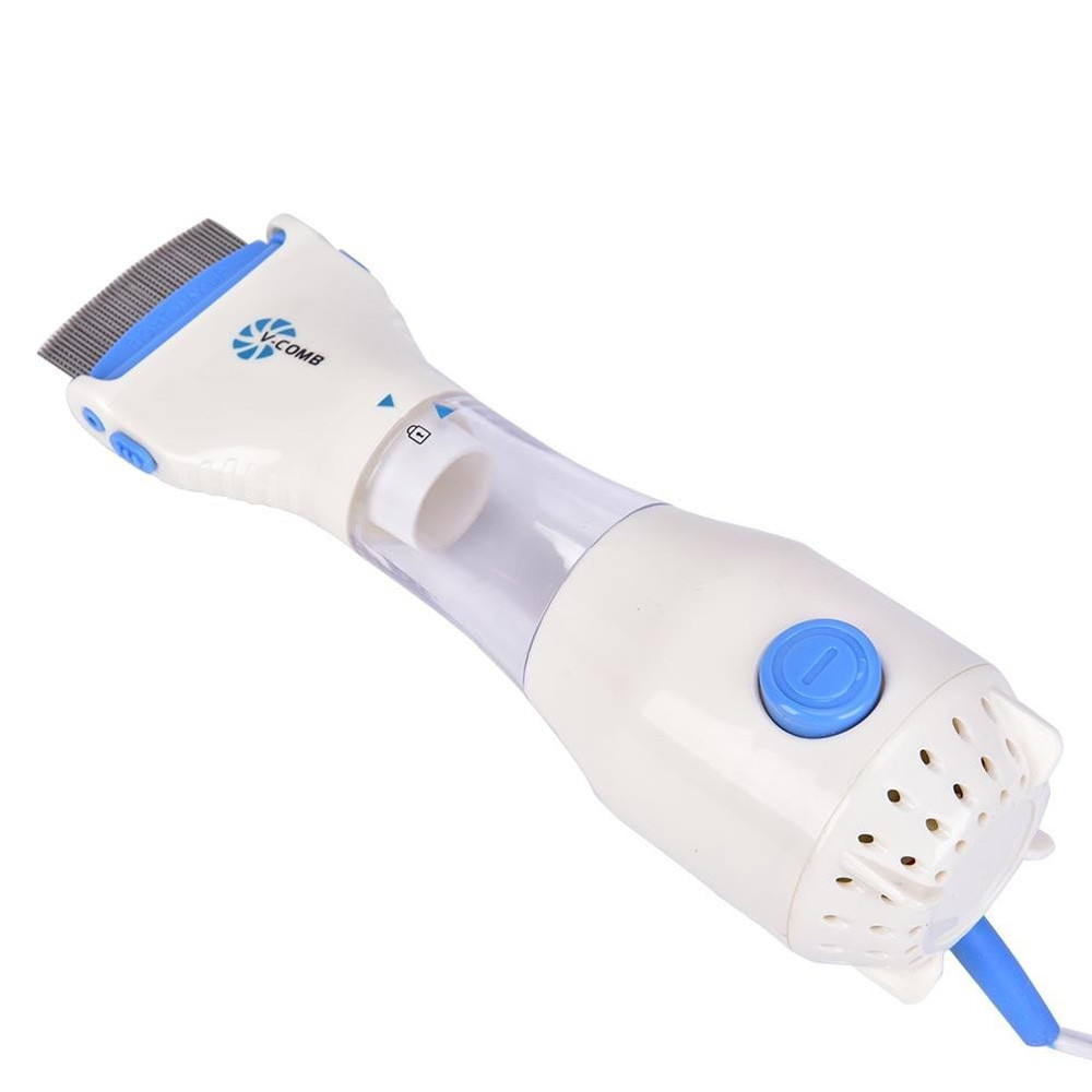 Гребінець електричний для видалення вошей і бліх V Comb Licetec з витяжкою / Електро гребінь від паразитів