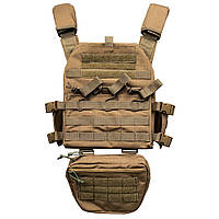 Плитоноска (Plate Carrier CARGO) Койот с напашным подсумком