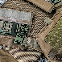 Плитоноска (Plate Carrier KARGO) Койот з напашним підсумком, фото 6