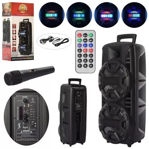 Портативна акумуляторна Bluetooth колонка з мікрофоном, 26-23*59.5 см, LT-2805, фото 1