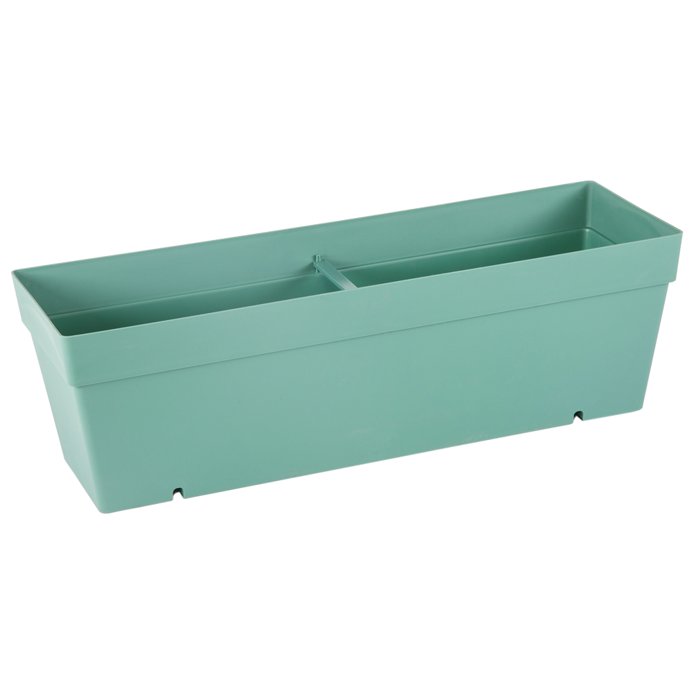 Горщик для квітів балконний Yali 10,8 л зелений, фото 1