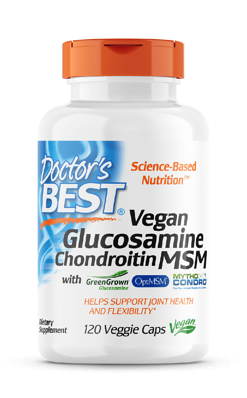 Вегетаріанський Глюкозамін Хондроітин і МСМ, Glucosamine Chondroitin MSM, Doctor's Best, 120 капсул