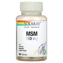 Метилсульфонілметан Solaray MSM 750 mg 90 капсул