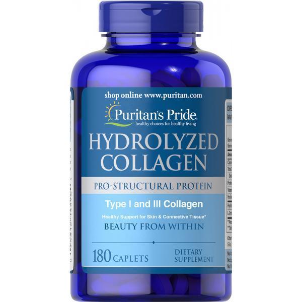 Гідролізований Колаген Hydrolyzed Collagen Pro - Structural Protein Type 1 і 3 Collagen - 180caps пуританс
