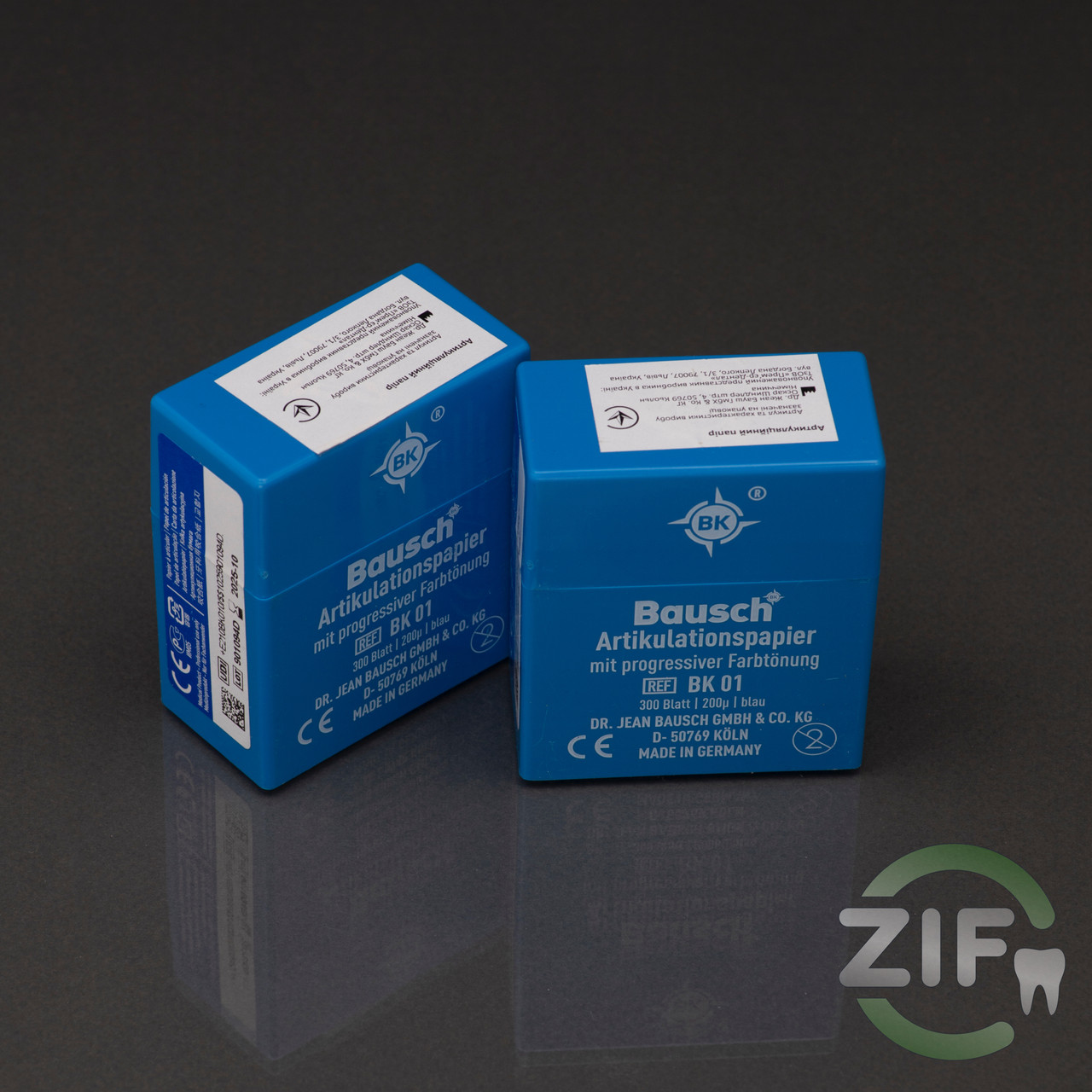 Папір артикуляційний Бауш (Bausch) BK01 синя 200 мкм 300 шт