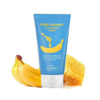 Пінка для вмивання з бананом і медом SCINIC Honey Banana Cleansing Foam