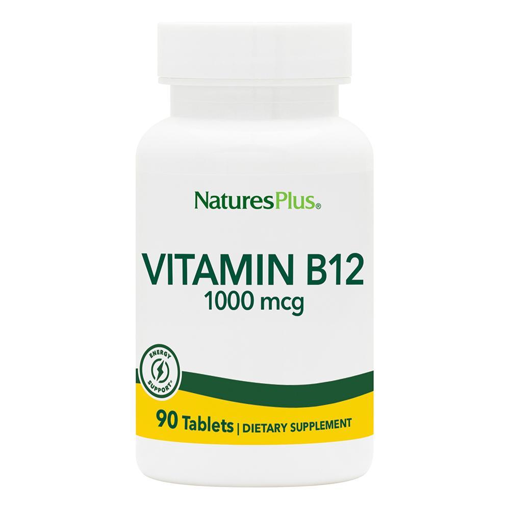 Вітамін B-12 (Метилкобаламін), nature's Plus 1000 мкг, 90 Таблеток