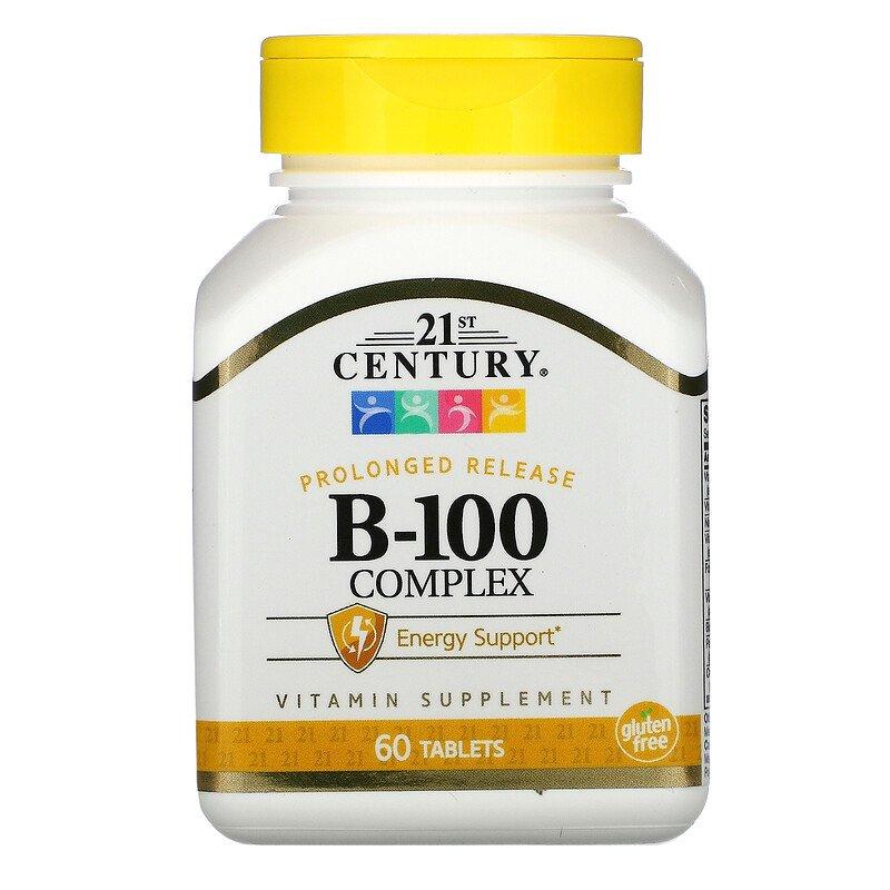 Комплекс вітамінів групи Б 21st Century B-Complex 100 Prolonged Release 60 таблеток
