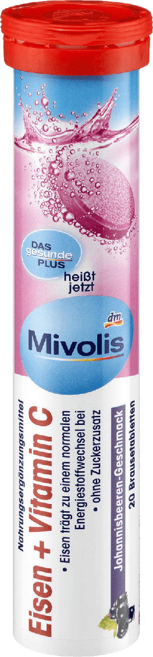 Вітамін C з залізом Mivolis Eisen + Vitamin C 20 таблеток, фото 1