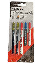 Пилочки для лобзика Yato 5 шт. асорті