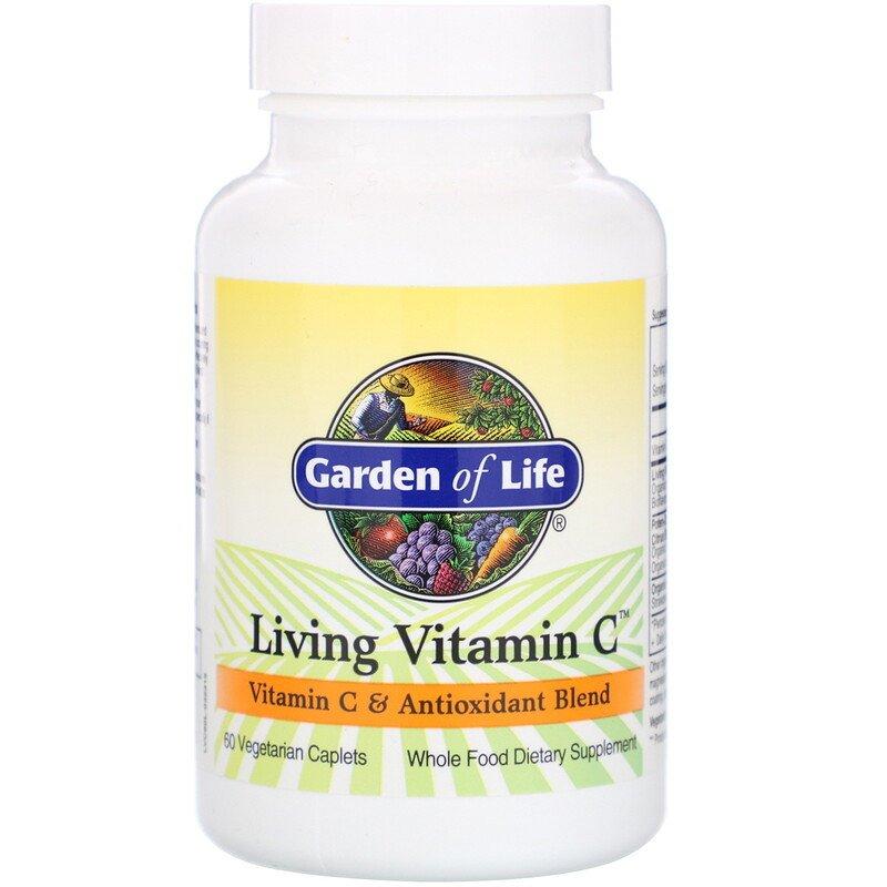 Живий Вітамін С, Living Vitamin C, Garden of Life, 60 капсул вегетаріанських
