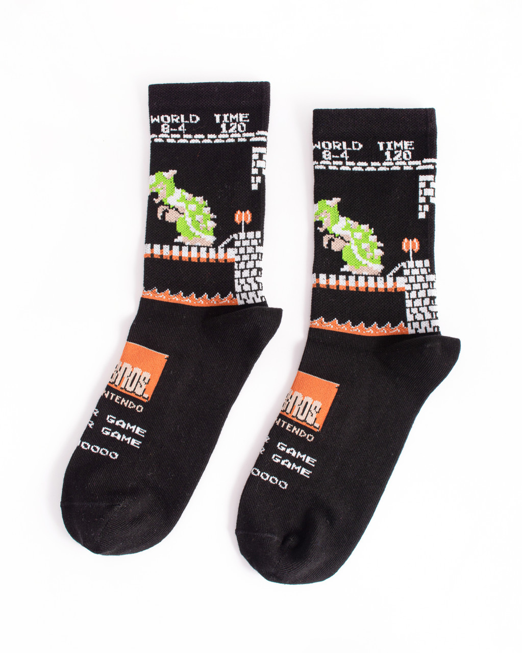 Шкарпетки з високоякісної бавовни з оригінальним принтом "Mario Bros"