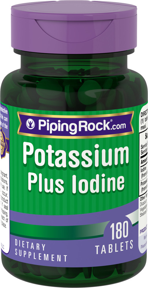 Калій Piping Rock Potassium Plus Iodine 180 таблеток