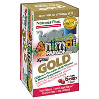 Мультивитамины для Детей, Вкус Вишни, Animal Parade Gold, Natures Plus, 60 жевательных таблеток