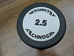 Гантель 2.5 кг цільна поліуретанова TECHNOGYM, фото 6