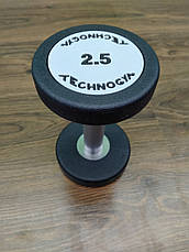 Гантель 2.5 кг цільна поліуретанова TECHNOGYM, фото 5