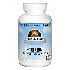 Теанін 200мг, Serene Science, Source Naturals, 60 капсул