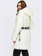 Жіноча зимова куртка молочного кольору, фото 4