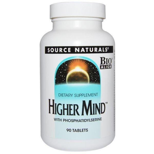 Поліпшення роботи мозку, Higher Mind, Source Naturals, 90 таблеток, фото 1