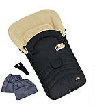 Дитячий зимовий конверт — чохол For kids Maxi з бахілами на овчині в коляску, санки, фото 4