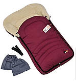 Дитячий зимовий конверт — чохол For kids Maxi з бахілами на овчині в коляску, санки, фото 2