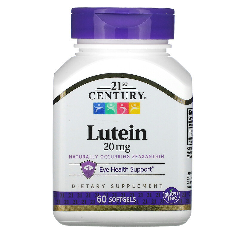 Лютеїн 21st Century Lutein 20 mg 60 м'я. капсул