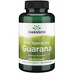 Гуарана Swanson Guarana 500 mg 100 капсул
