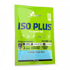 Изотоник Olimp Iso Plus + L-Carnitine 35 г tropic blue