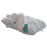 Дитяча подушка-іграшка Слонік 55 см біла, фото 2