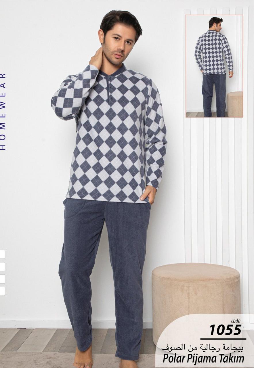 Чоловіча тепла флісова піжама Sergio, фото 1