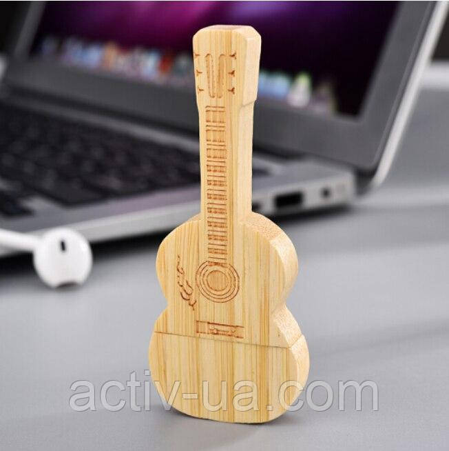USB флешка Гітара на 64гб, дерев'яна, фото 1