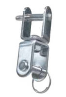 Вертлюг плоський "вилка"-"вилка", арт. 8364214 55, нержавіюча сталь А2, 14X55