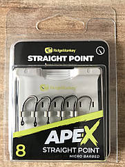 Крючки Ridge Monkey Ape-X Straight Point size 8