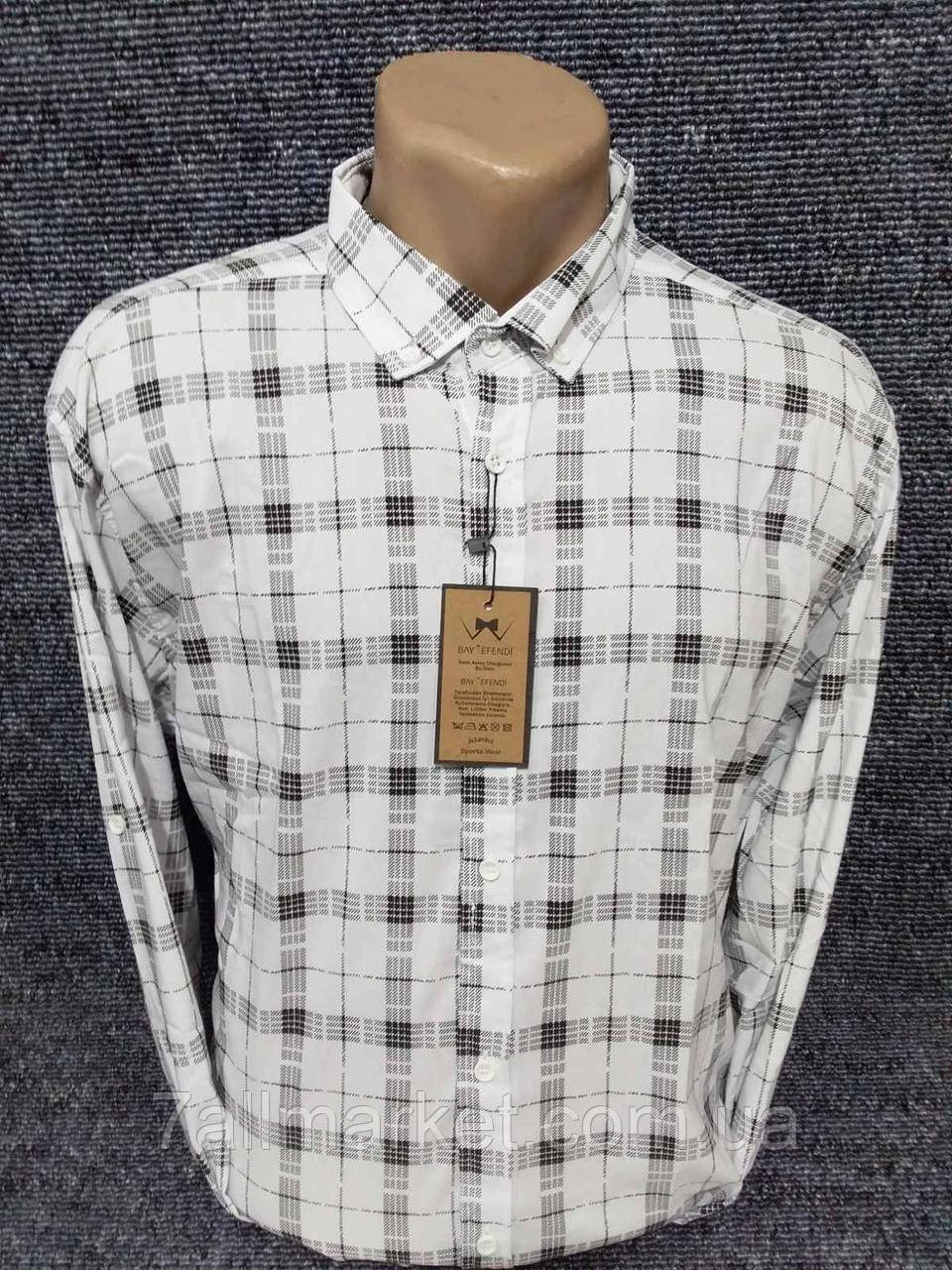 Сорочка чоловіча стрейчева в клітку, батал р-ри 2XL-6XL (7цв) "ROLADA" недорого від прямого постачальника