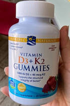 Вітамін Д3 К2 Nordic Naturals Vitamin D3 + K2 Gummies 1000 IU/45 mcg 60 gummies, фото 4