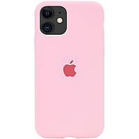 Чехол Silicone Case Full для Apple iPhone 11 (6.1) с Закрытым Низом (Light pink) Розовый