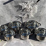 Набір каструль із неіржавкої сталі 12 предметів Edenberg EB-2414 Набір каструль із неіржавкої сталі, фото 2