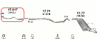 Труба приемная (коллекторная) OPEL SIGNUM 1.9 D