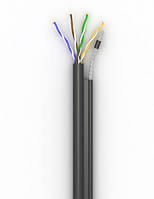 Кабель Одескабель КППт-ВП (100) 4*2*0,51 (UTP-cat.5E), OK-net, СU, изоляція ПE, з трос. 7*0,5мм, для зовн. роб.