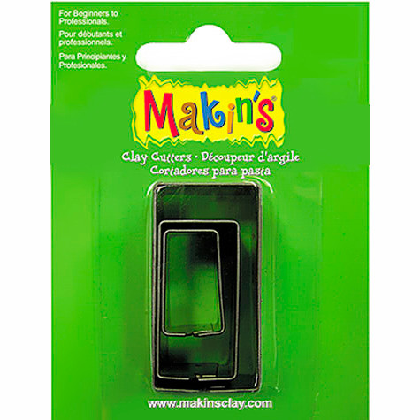 Каттер Makin's металевий для роботи з полімерною глиною, Прямокутники, 3 шт